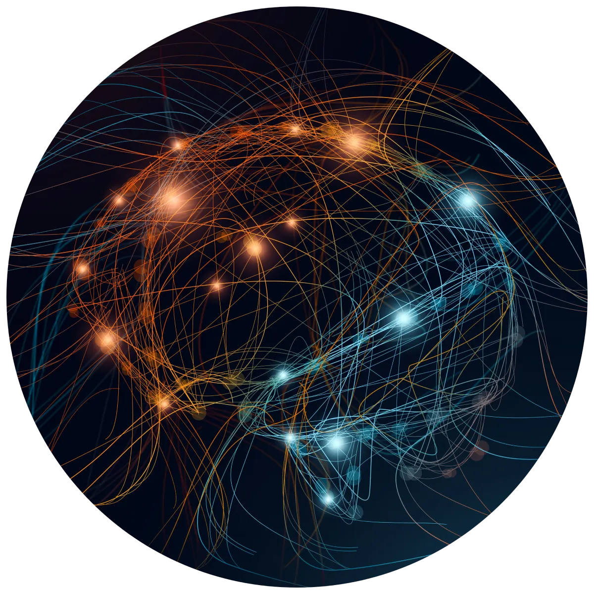 Visualización abstracta de una red de datos interconectada